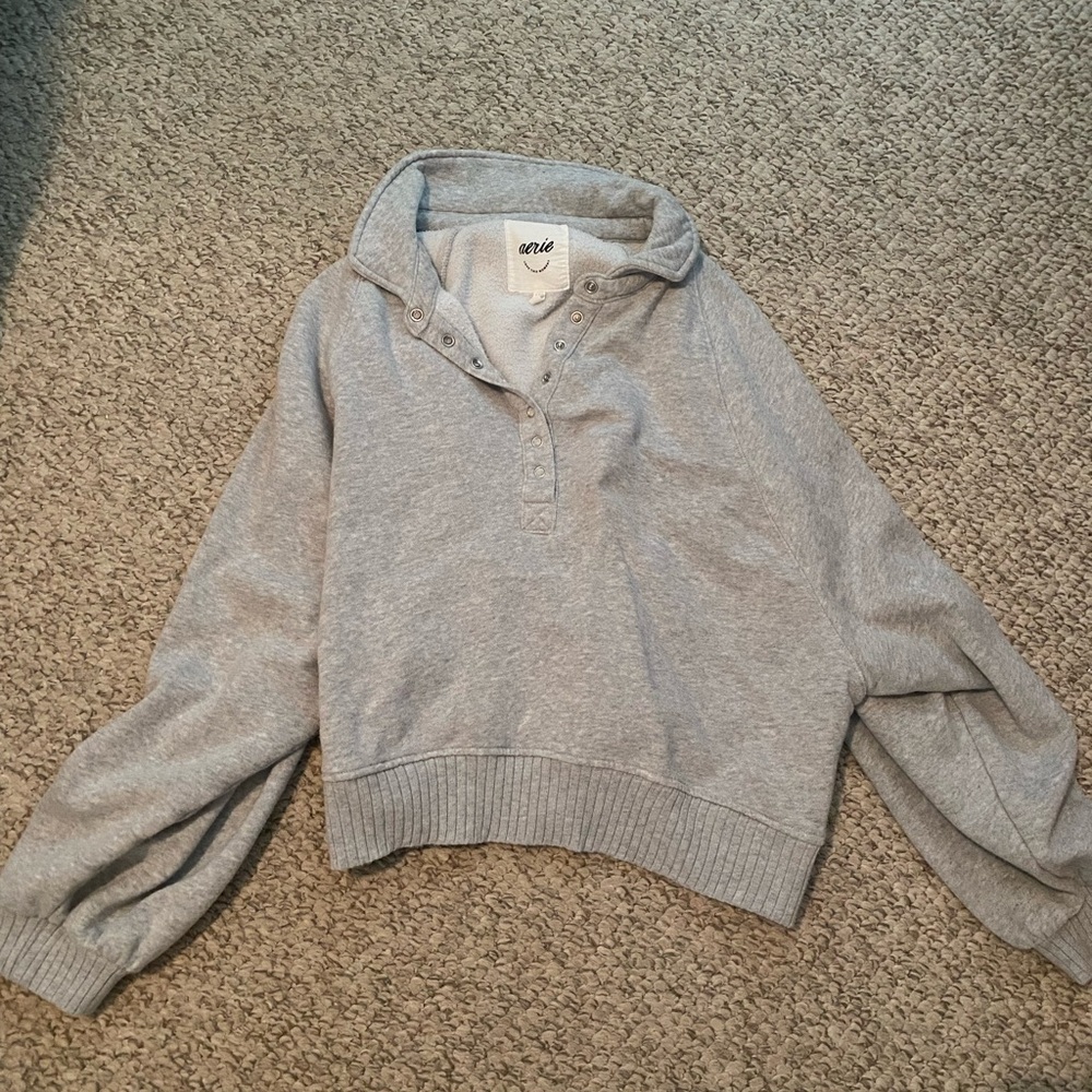 Aerie Gray Pullover Sweatshirt